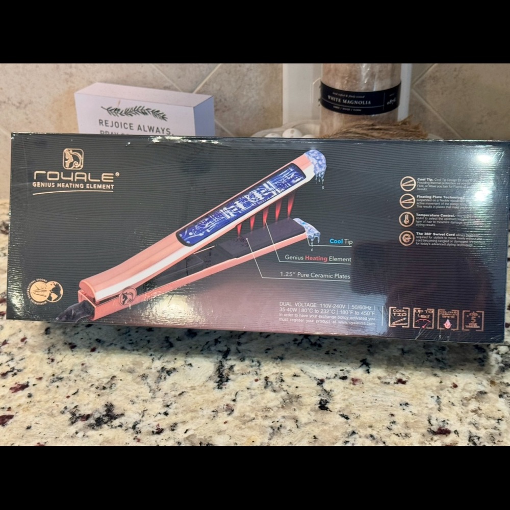 Royale Rose Gold Hair Straightener - Rose Gold